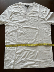Express Men’s White Cotton Basic T Shirt V- Neck Short Sleeve Size S ST30