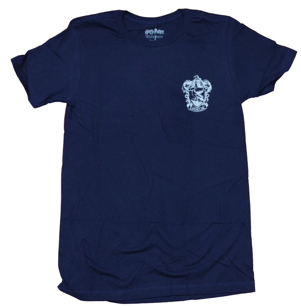 Harry Potter Adult New T-Shirt – Ravenclaw Lapel Quidditch Logo Back