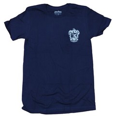 Harry Potter Adult New T-Shirt – Ravenclaw Lapel Quidditch Logo Back