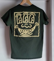 Keith Haring T-Shirt Size S Unisex Green Cotton Graphic Print