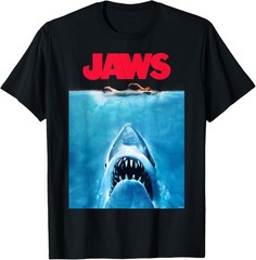 Jaws 50th Anniversary Vintage Movie Gift Shark Retro Unisex T-Shirt