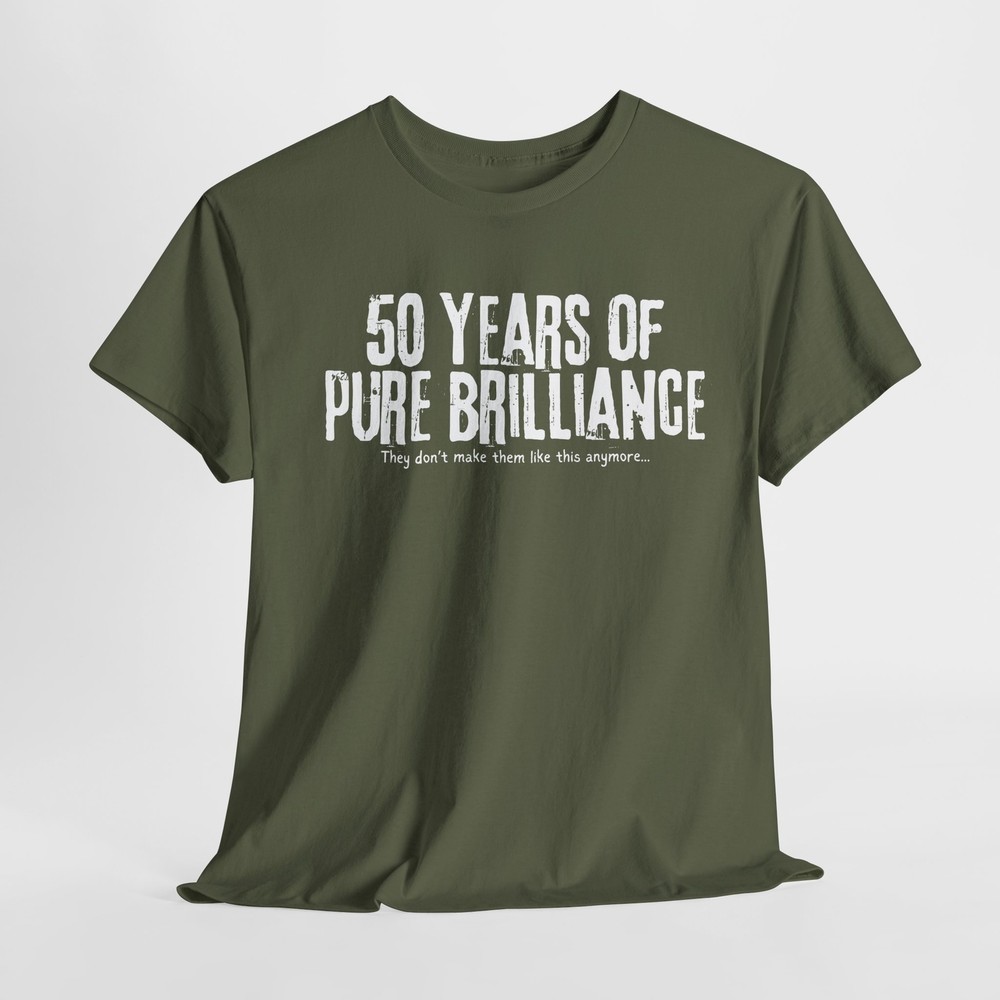Funny 50th Birthday Unisex Tee, Men’s Women’s 50th Bday Shirt, Humorous Fifty