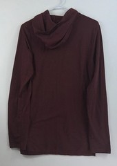 Adidas Men’s Small Dry Fit Maroon Striped Poly Cotton Blend L/S Hoodie T-shirt