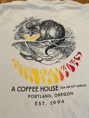 VTG 90s Anna Bananas Original NW Portland Coffee House Alice in Wonderland 2XL