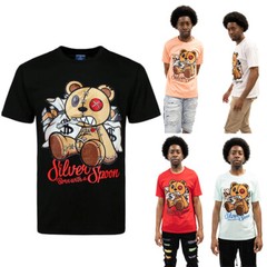 Victorious Men’s Rhinestones on Bear Born With A Silver Spoon T-Shirt 2.0 TS7494