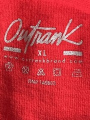 Outrank Men’s Red Streetwear Trust NUN Graphic Shirt Size XL