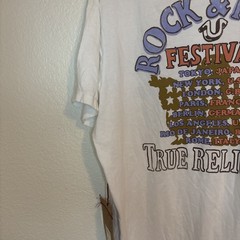 True Religion T Shirt Guitar Bald Eagle World Tour 1971 Rock & Roll Festival XL