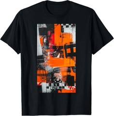 Graffiti Orange Abstract Art Modern Colors T-Shirt unisex Tee