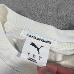 Puma Manchester City FC T-Shirt Men’s Size Medium White Embroidered Logo MCFC
