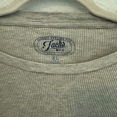 Jachs MFG Men’s Long Sleeve Thermal Waffle Knit Base Layer Tee XL Taupe / Brown