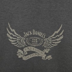 Jack Daniel’s Freedom Old #7 Tee Casual Long Sleeve T-Shirt Adult Gray 3XLarge