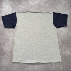 Vintage 90s Jerzees Shirt Mens XL Gray Navy Two Tone Blank Made USA