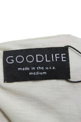 Goodlife Mens Basic V-Neck Ivory T-Shirt Short Sleeve Size M