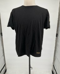 True Religion Black & Metallic Gold Graphic Crewneck T-Shirt Size L