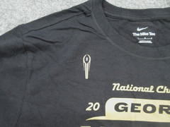 Georgia Bulldogs Shirt Mens Large Black Nike UGA 2021 National Champion Tee NEW
