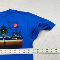 Alta Gracia Mens Graphic T Shirt sz M Blue Vacation Novelty Dominican Republic