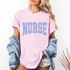 Nurse T-Shirt Polka Dot Tee PICU RN Healthcare Worker Gift Nursing Shirt