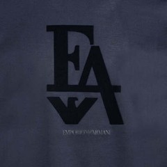 Emporio Armani Mens black long sleeve T-Shirt flock print, Size M*L*XL*XXL