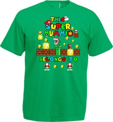 Personalised Super Mummio TShirt, Super Mummio Gaming Shirt, Funny Mario Tee Top