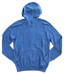 Penguin Hoodie Sweater Long Sleeve Mens Blue Large Zip Up Pockets $125 NWT
