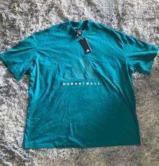 NEW Men’s Adidas Basketball Heavyweight High Neck TShirt Sz XL Teal Blue/Green