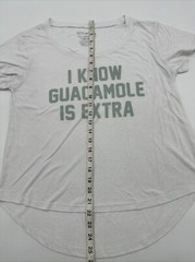 I Know Guacamole Is Extra T-Shirt Women Medium Spell Out Fifth Sun…#5971