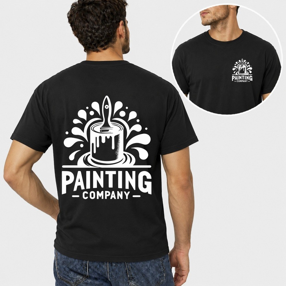 Men Personalised Work T Shirt Custom Trade Company Logo Painter Plumber Mechanic