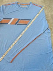 Gerry Shirt Mens Large Blue Orange Striped Performance Long Sleeve Sun Tee Golf