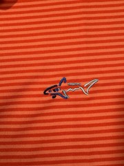 Greg Norman Attack Life Play Dry Short Sleeve Golf Polo Shirt Mens XL Orange