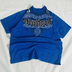 Y2K Distressed Men’s Southpole Graphic T-Shirt Grunge Gothic Streetwear Size XL