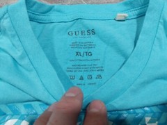 Guess T Shirt Guess Los Angeles ? Guess Since 1981 Blue Cyan White logo