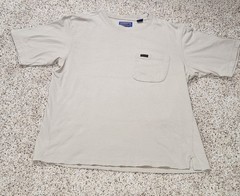Pendleton T-Shirt Mens L Beige Pocket Tee Cotton Casual Outdoors Logo Workwear
