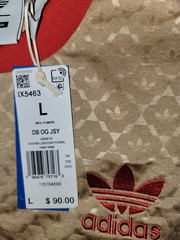 NEW MEN’S ADIDAS ORIGINALS ARCHIVE TREFOIL POLY MONOGRAM SHIRT ~ LARGE #IX5463