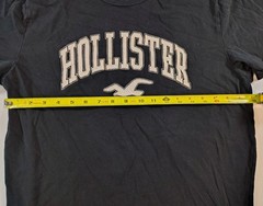 Men’s Black Medium Hollister California Embroidered Logo Graphic T-Shirt