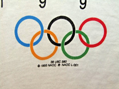 VTG Orig. Nagano 1998 Olympic Winter Games Crew Neck T-Shirt Men’s Large / 42″