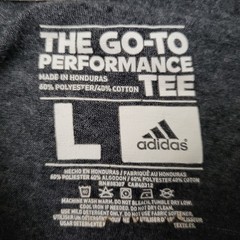 Adidas Shirt Mens Large L Short Sleeve Logo Climate Woven Pullover Gray