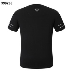 PHILIPP PLEIN T-shirt Round Neck SS PP Glass Black/White Size Medium