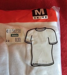 Vintage 1997 Hanes T Shirts Sealed NOS 3 Pack Medium 38-40 White Cotton USA 6 PC