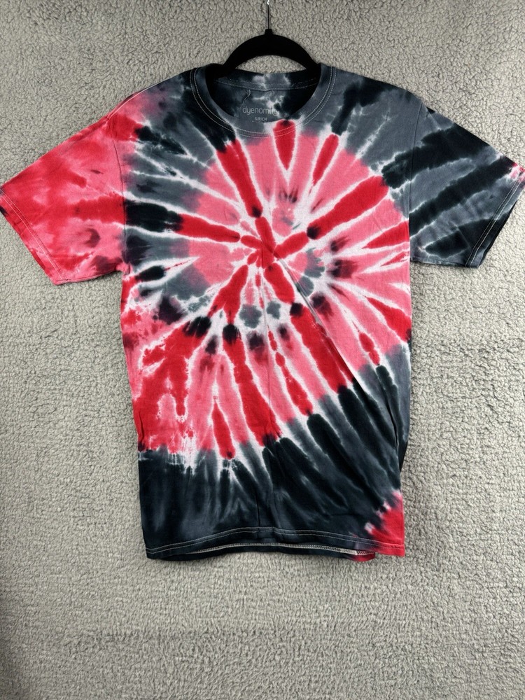 Tie Dye Spiral T Shirt Hand Dyed USA By Dyenomite Size Adult S /Youth L Gorgeous