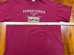 Vintage Pennsylvania Railroad Horseshoe Curve K-4 Locomotive Train Tee Fit XL