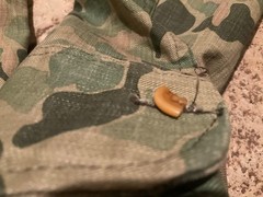 RECOLOURED ARMY SCOTCH & SODA TWILL CAMO BUTTON UP LONG SLEEVE ( MENS L ) AS IS