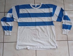 Vintage I Love Heart Heidelberg Shirt Long sleeve Blue White Striped