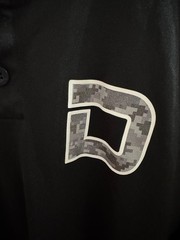 Diamonds, new era, black XL partial button up t-shirt