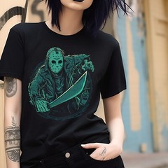 Jason Voorhees Horror Movie T-Shirt Black S-3XL Friday The 13th