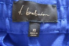 WOMEN T. BABTON BLUE TIE WAIST PANTS SZ XS*