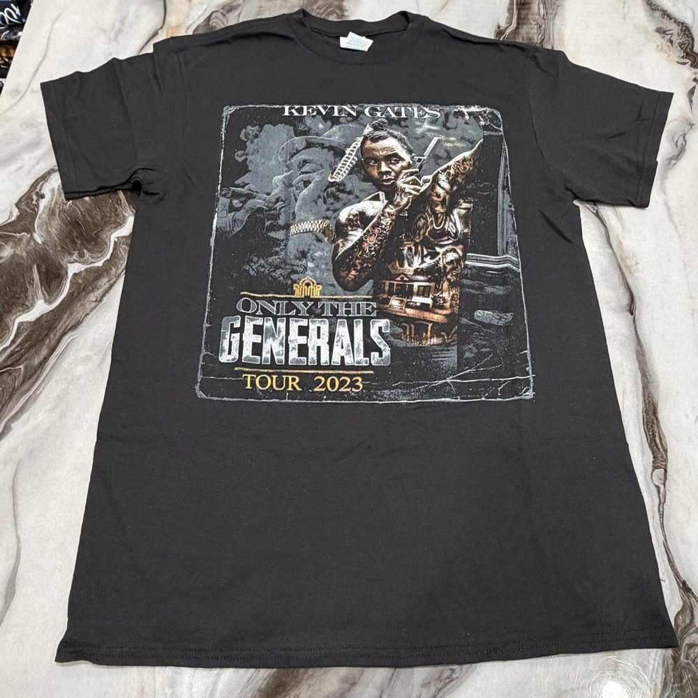 Kevin Gates Only The Generals Tour 2023 Shirt Black Graphic Tee Men’s Size M EUC