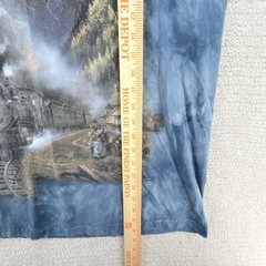 Vintage 2003 The Mountain T-Shirt Mens Large Train Nature Tie Dye Short Sleeve