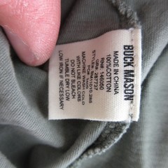 Buck Mason Henley Shirt Mens XL Green Long Sleeve 100% Cotton Casual Tee Top