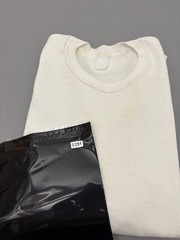 Vintage 70s Jockey Thermal Shirt Mens Cream Long Sleeve Waffle Knit Undershirt