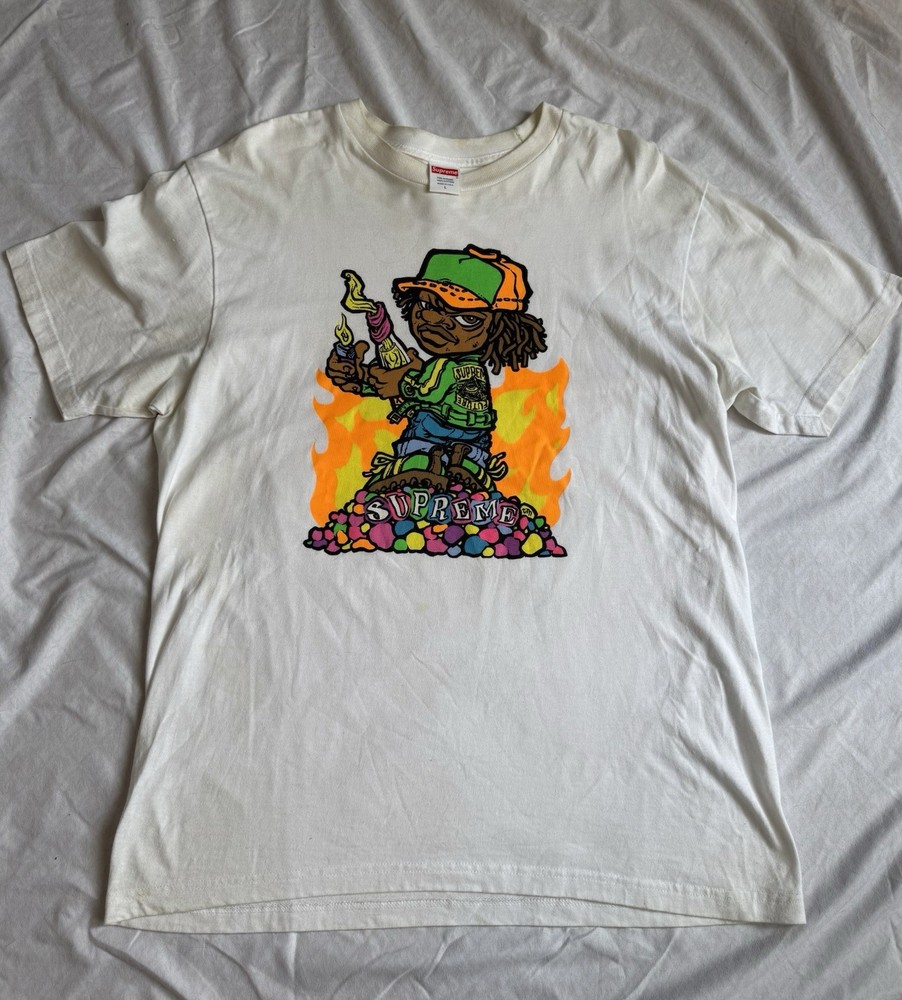 SS19 SUPREME MOLOTOV KID T-SHIRT WHITE SIZE LARGE